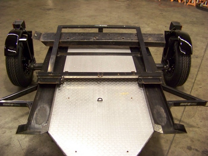 Fold-Up Motorcycle Trailer