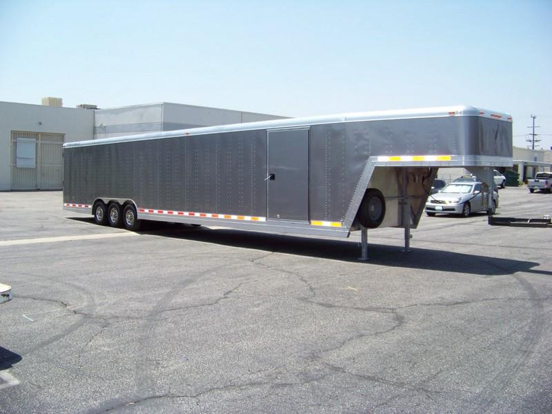 Featherlite deluxe carhauler on the Nomafab tarmac. 