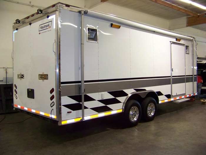 First class race trailer. 