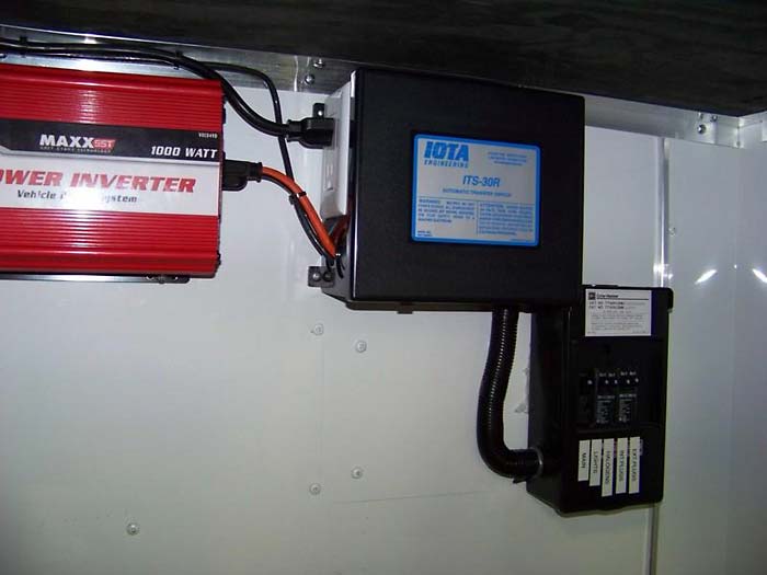 Electrical panel, IOTA transfer and inverter.  We always stock a complete supply of RV parts and accessories in our shop. 
