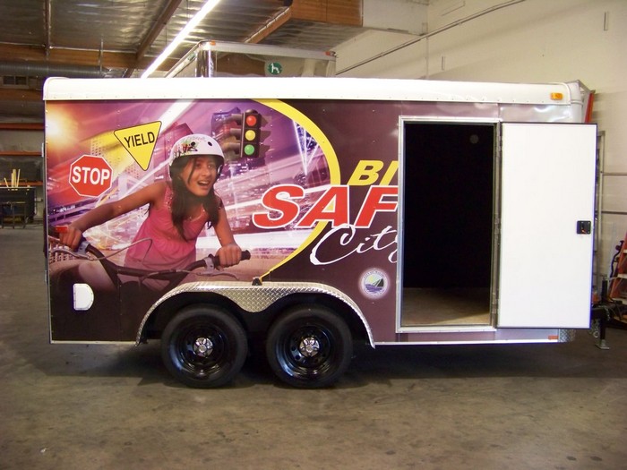 LA Sheriff Bike Safety Trailer