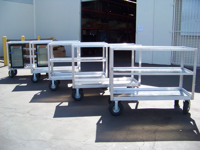 Aluminum Craft Service Carts